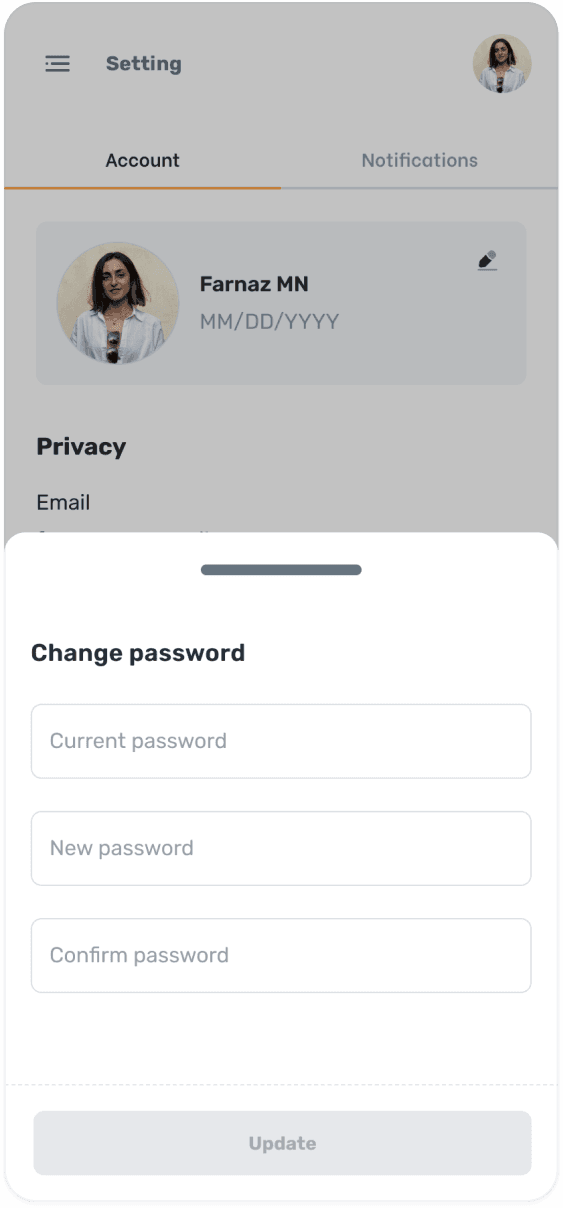 Change password